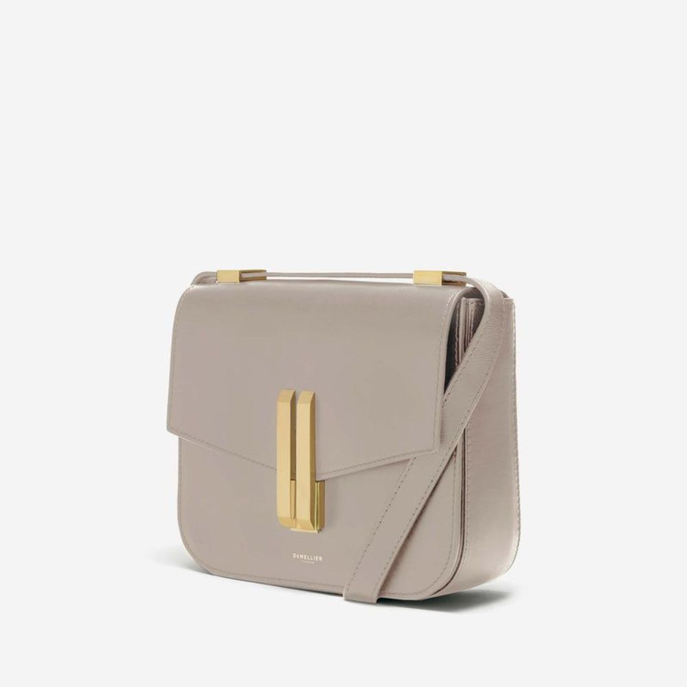 DEMELLIER Deep Taupe Smooth Vancouver Bag